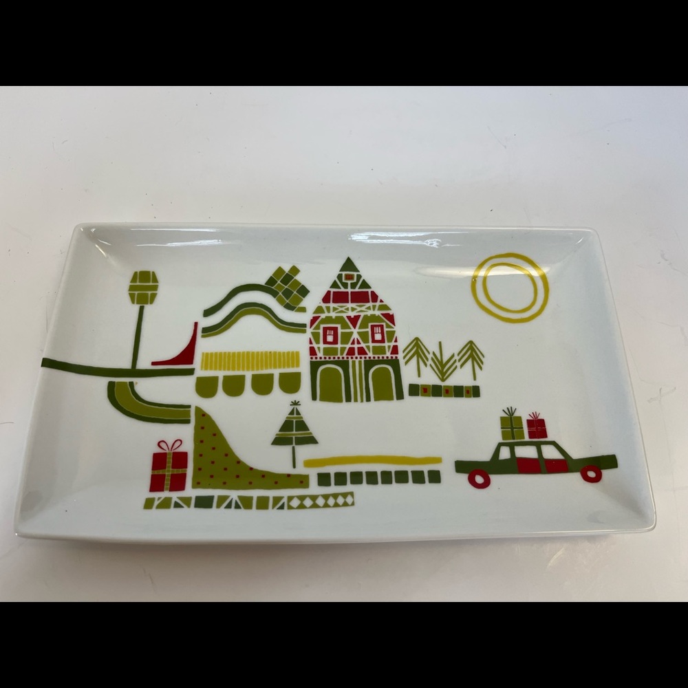 Crate & Barrel Christmas Holiday Serving Platter